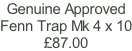 Genuine Approved Fenn Trap Mk 4 x 10 £87.00